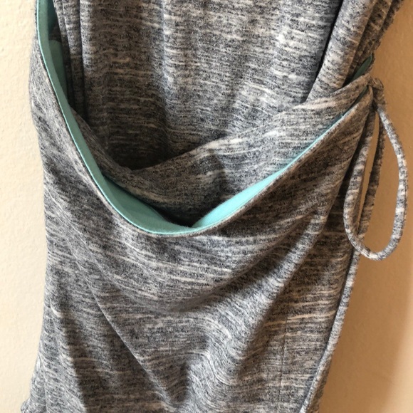 Anthropologie Maeve cotton wrap dress in gray - Picture 4 of 8